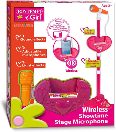 Draadloze Podiummicrofoon voor Kinderen - Draagbare Karaoke Microfoon in Roze