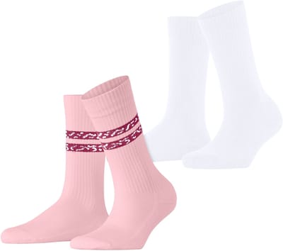 Esprit Memphis Rib 2-Pack gedessineerd katoen multipack sokken dames veelkleurig - maat 35-38