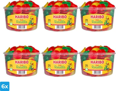 Haribo Fruit Rotella (6x 150 stuks)