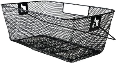Achterwielmand - Fietsmand - Fietsen Boodschappen - Aluminium Constructie - 40 x 33 x 25 cm - Zwart