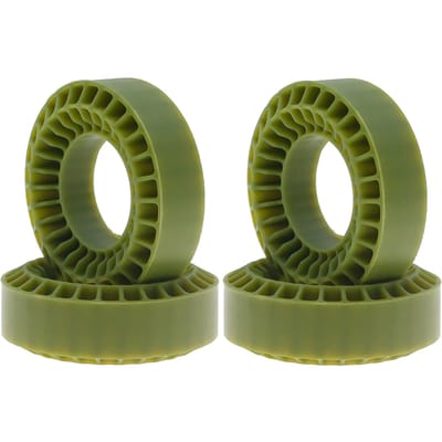 4 Pièces Inserts en Silicone Adaptés pour Pneus de Roue 1.0  Accessoires Crawler Télécommandé, Vert vert