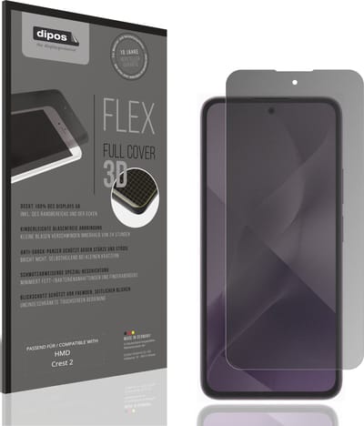 dipos FLEX – Matte Privacy Screenprotector geschikt voor HMD Crest 2 | Volledige Schermbescherming | Case-Friendly