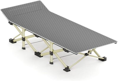 Inklapbaar Campingbed - Draagbaar Slaapbed - Kamperen en Reizen - Ruimtebesparend Ontwerp - 190 x 67 x 30 cm