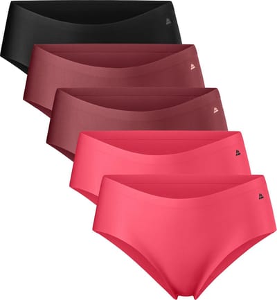 DANISH ENDURANCE Naadloze Hipsters voor Dames - Sporten & Iedere dag - 5-pack- Meerkleurig - Maat L