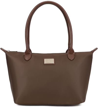 Gallantry® Dames Schoudertas – Elegante Handtas met Rits – Shopper Tas met Bruine Handvatten – Grote Dames Tas voor Werk, Laptop & Dagelijks Gebruik - D. Taupe