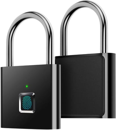 Ultra Licht Vingerafdruk Hangslot – USB Oplaadbaar, Eén Aanraking Open, Geen App / Bluetooth – Voor Sportschool, Kluisje, Fiets & Koffer