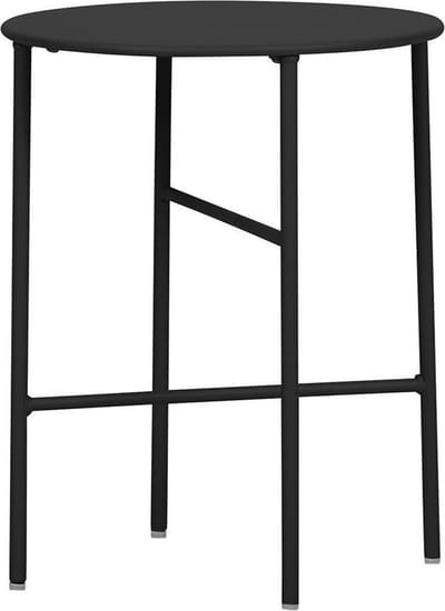 Lisomme Mila metalen tuin bijzettafel zwart - Ø 40 cm