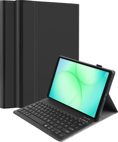 Just in Case tablet Hoes met Toetsenbord geschikt voor Samsung Galaxy Tab A11 Plus - QWERTZ Bluetooth Keyboard Case - Zwart