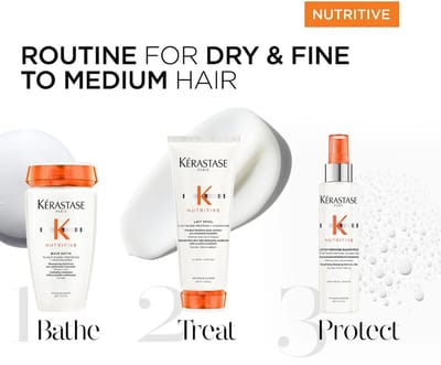 Kérastase - Nutritive Shampoo + Conditioner + Leave-in - Voordeelset voor Droog & Fijn tot Medium Haar