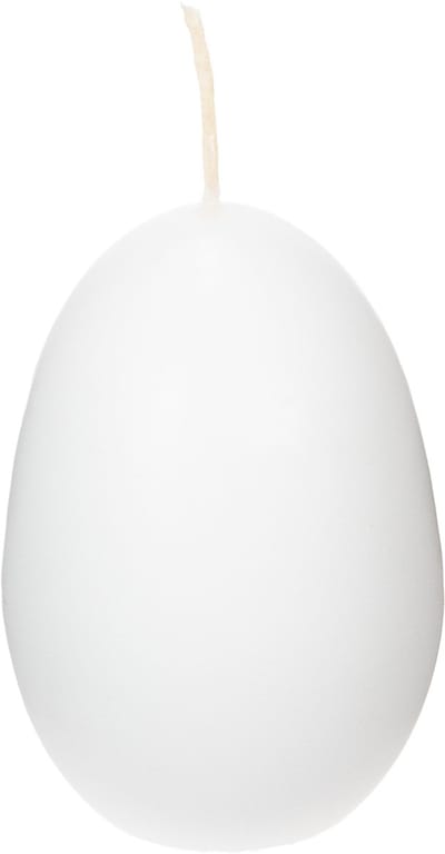 Paaskaarsen, eivormig, speciale paaskaarsen, wit, 9 cm, 6 stuks