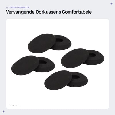 Dailygoods- Oorkussens Zacht en Comfortabel - Vervangend voor H800 - Schuimrubber - Ademend - Eenvoudig te Installeren - 8 Stuks - Hoofdtelefoon Oorkussens