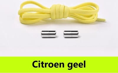 Schoenveters - Citroen geel - Veters plat 0.5 cm - Veters - Elastische veters - Sneakers - Schoenen - Kleding - Sport - Sportschoenen - Accessoires - 100 cm - Veterschoenen dames - Veterschoenen heren - Elastische veters kinderen - Lock laces