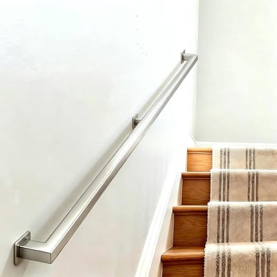 Roestvrijstalen Trapleuning - Wandsteunrail - Veiligheid Thuis - Hoog Draagvermogen - 1.8 Meter - Zilver