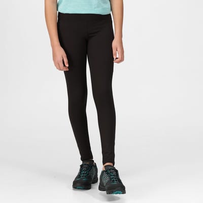 De Regatta Atkin II fitnessleggings - meisjes - stretch - UV-bescherming - Zwart