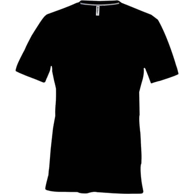 Kariban T-shirt V-hals korte mouwen K357 - Black - XXL