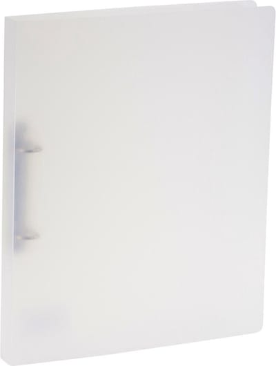 Bronyl ringmap, voor ft A4, uit PP, 2 D-ringen van 15 mm, transparant wit