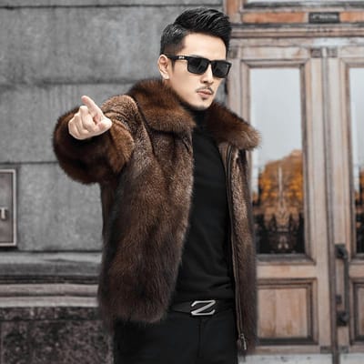 Veste d'hiver épaisse en fausse fourrure de renard pour homme, veste mi-longue à capuche 4XL gray