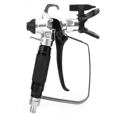 Allecto - Spuitpistool - Hogedruk Airless Verfspuit - Zwart/Zilver - 517 Tip - Maximaal 3600PSI - Voor anti-corrosie - Inclusief reinigingsborstel