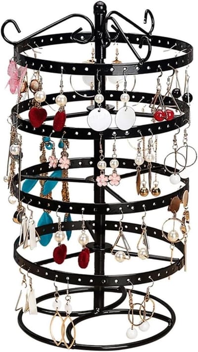 Sieraden Display - Organisator Houder - Sieraden Tonen - 4 Laags Roterend - 32cm Hoog - Zwart