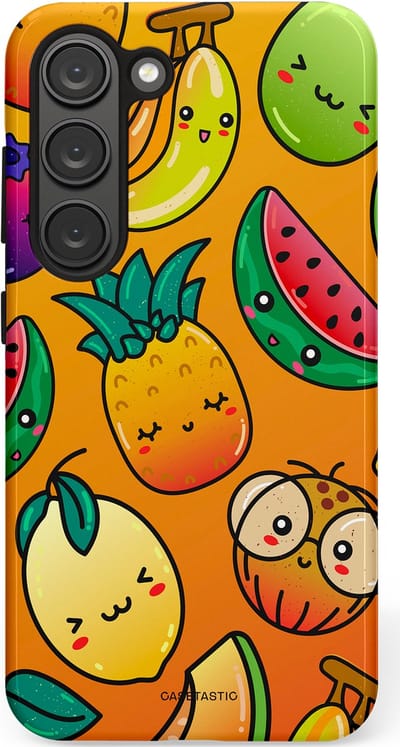 Casetastic Hoesje Geschikt voor Samsung S23 - Stijlvolle Beschermende Duo-layer Case - Fruitastisch