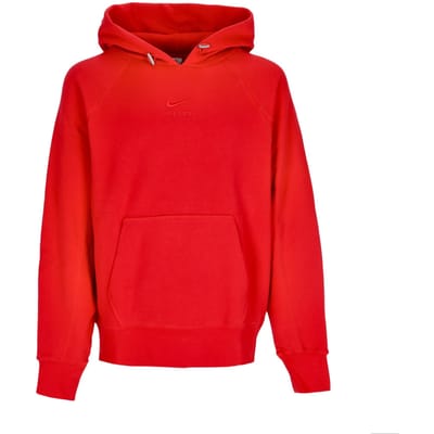 Lichtgewicht herenhoodie, sportkleding, Air French Terry hoodie, universiteitsrood/universiteitsrood