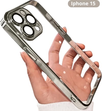Livano Telefoon Hoesje - Telefoonhoesjes - Phone Case - Shockproof - Premium Protection - Geschikt Voor iPhone 15 - Zilvergrijs