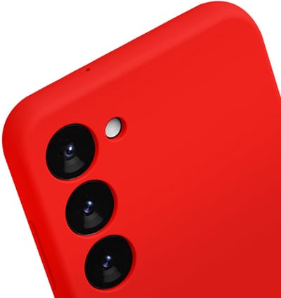 Jaym, Hoesje geschikt voor Samsung Galaxy A54 5G - Siliconen met Microvezel, Rood