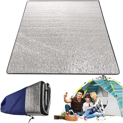 Grote opvouwbare kampeermat 200x200 cm ultralicht isolatie