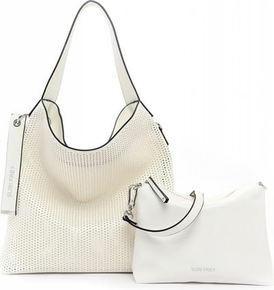 SURI FREY Schoudertas Black Label July Hobo Bag White Wit