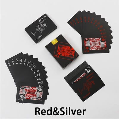1 stuk Waterbestendige Hars Speelkaarten Poker PET Tafelspellen Halloween/Dankzijdag/Kerstcadeau Hoge Kwaliteit Praktisch Dagelijks Gebruik