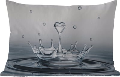 Buitenkussens - Tuin - Abstract - Modern - Water - Hart - 50x30 cm