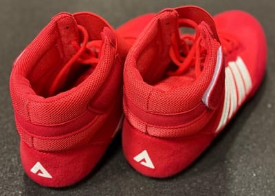 Professionele Vechtsport & Worstelen Schoenen - Rood- Maat 44- Mannen/Vrouwen- Hoge Top - Wing Chun / Kung Fu/ Boxing/ Taekwondo/ Karate Schoenen- Comfortabele Zachte Schoenen Volwassen Taekwondo Sneaker