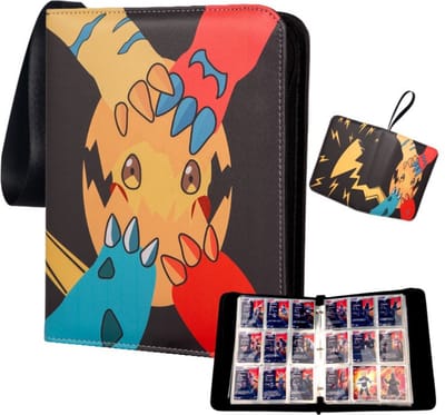 Buxibo Verzamelmap Geschikt voor Speelkaarten - Verzamelalbum met Rits - 9 Pocket Map Binder Houder - Opbergmap voor 900 Kaarten - 4Paws
