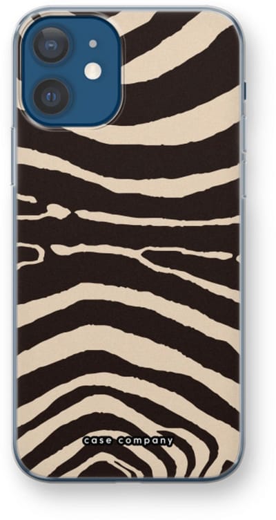 Case Company® - Hoesje geschikt voor iPhone 12 hoesje - Arizona Zebra - Soft Cover Telefoonhoesje - Bescherming aan alle Kanten en Schermrand