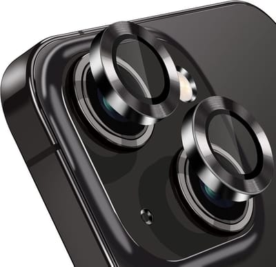 Camera lens beschermer Geschikt voor: iPhone 15 - Premium HD Clear Tempered Glass Lens Cover Protector [Case Friendly] Zwart