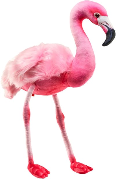 Wild Republic flamingo knuffel - vogel - roze - pluche - 40 cm - tropische vogel - knuffeldieren
