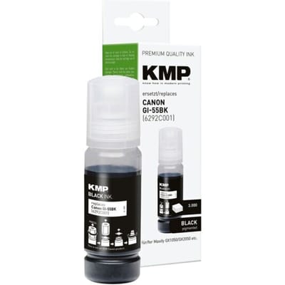 KMP Navulinkt vervangt Canon GI55BK (6292C001) Compatibel Zwart 70 ml 1587,0001 1587,0001