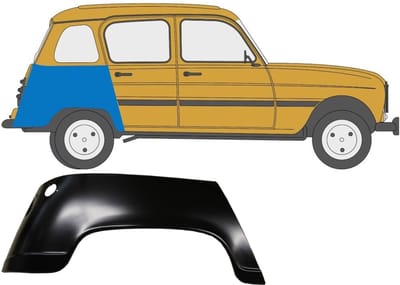Reparatiepaneel achterspatbord voor Renault 4 1962-1993 / Rechts