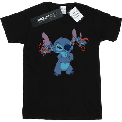 Disney Meisjes Lilo en Stitch Kleine Duivels Katoenen T-Shirt (Zwart)