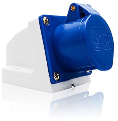 Industriële 3-polige stekker en stopcontact - IP44, 16A/32A, 240V voor buitengebruik
