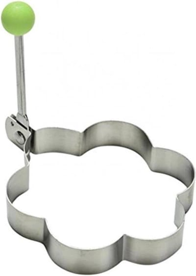 Eivormen Bloem - Keukenaccessoires Vormpjes - Ontbijt Maken - Roestvrij Staal - 3 Stuks - Zilver
