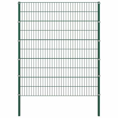 vidaXL Schuttingpaneel met palen ijzer 176,5x200 cm groen