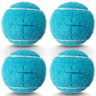 Walker Tennisballen - Rollator Voetjes - Rollator Gebruik Verbeteren - Voorgesneden voor Installatie - 4 stuks - Blauw