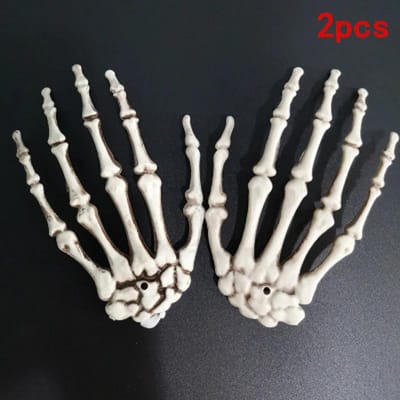 Halloween enge rekwisieten plastic skelet handen realistische levensgrote plastic nep menselijke hand bot voor spookhuis decoraties