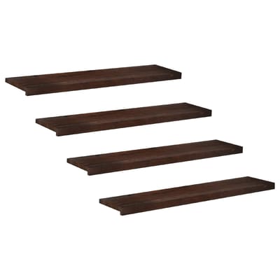 vidaXL - Traplopers - 4 - st - 120 - x - 25 - x - 2 - cm - Donkerbruin - Massief - beukenhout