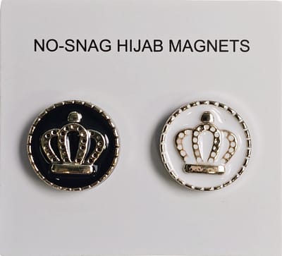 Fako Bijoux® - 2x Magnetische Broche - Magneetbroche - Hoofddoek Magneet - Sjaal - Hijab - Abaya - 12mm - 2 Stuks - Crown
