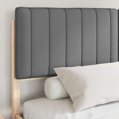 vidaXL - Bedframe - met - Gevoerde - Hoofdbord - Donkergrijs - 160 - x - 200 - cm