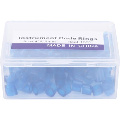 100 stuks Tandheelkundige Code Ringen Orthodontische Siliconen Tandheelkundige Kleurcode Ringen Accessoire BenodigdhedenBlauw