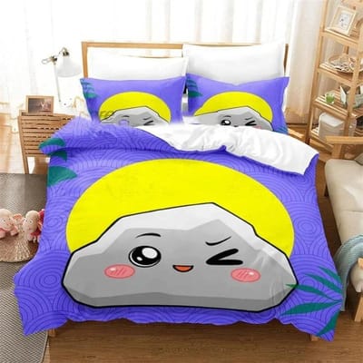 3D Cartoon Foxy Boxy Lanky-box Beddengoed Set Dekbedovertrek Slaapkamer Dekbedovertrekken Eenpersoons Tweepersoons Kingsize Dekbedovertrek Thuis 2/3 STUKS AU Queen(210x210cm)