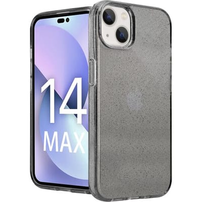 ShieldCase telefoonhoesje geschikt voor Apple iPhone 14 Plus TPU Glitter case - zwart - Hoesje met glitter - Siliconen backcover case